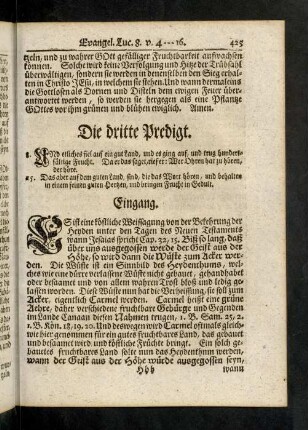 425-427, Evangelium; Eingang