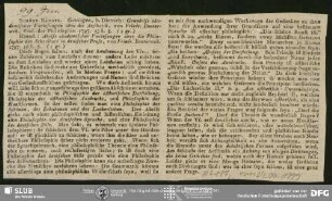 Allgemeine Literatur-Zeitung, Nr. 177, vom 04.06.1799 (Fragment), Jena