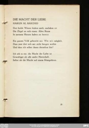 Die Macht Der Liebe Harun Al Raschid