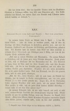 239-252, XXV. Uhlands Briefe vom Juli und August. - Aus dem "deutschen Dichterwald"