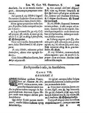 Ecchymosis e casu, in Aurifabro. Caput VII.