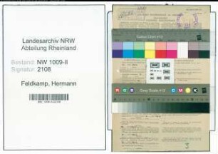 Entnazifizierung Hermann Feldkamp , geb. 05.12.1890 (Kaufm.Angestellter)