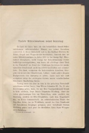 Unedirte Mittelaltermünzen meiner Sammlung
