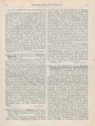 89-90 [Rezension] Klumker, Chr. J., Fürsorgewesen. Einführung in das Verständnis der Armut und der Armenpflege