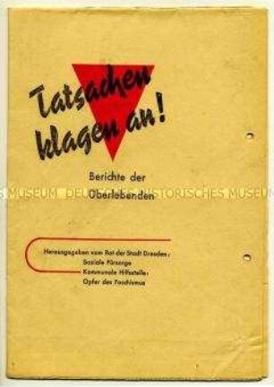 Broschüre mit Berichten Überlebender aus deutschen Konzentrationslagern