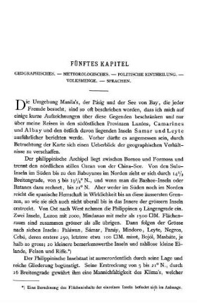 Fünftes Kapitel Geographisches. - Meteorologisches. - Politische Eintheilung. - Volksmenge. - Sprachen.