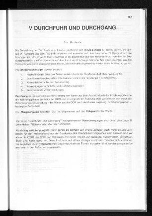 V. Durchfuhr und Durchgang