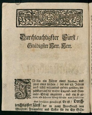 a2v-b3r, Durchleuchtigster Fürst. Gnädigster Herr, Herr
