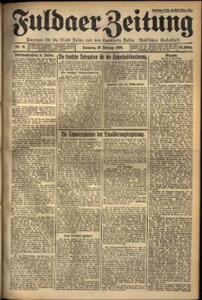Erste Ausgabe vom Samstag, den 18. Februar 1928.