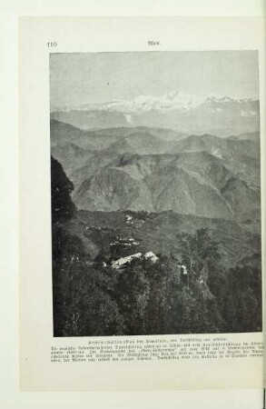 Ketten-(Falten-)Bau des Himalaja, von Dardschiling aus gesehen