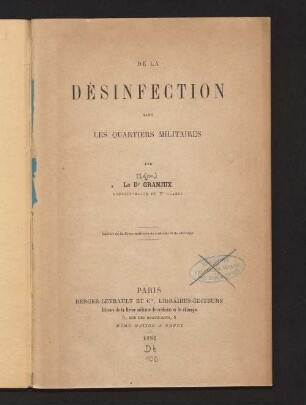 De la désinfection dans les quartiers militaires