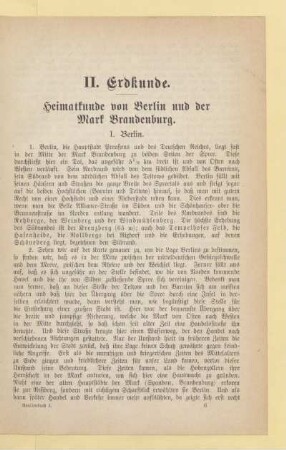 Heimatkunde von Berlin und der Mark Brandenburg