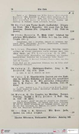 Ein Lied (Nr. 791 - 797)