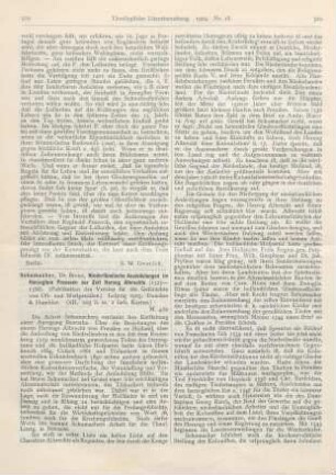 519-521 [Rezension] Schumacher, Bruno, Niederländische Ansiedelungen im Herzogtum Preussen zur Zeit Herzog Albrechts (1525-1568)