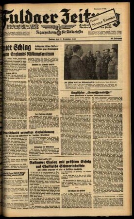 Ausgabe vom Freitag, den 13. Dezember 1940.