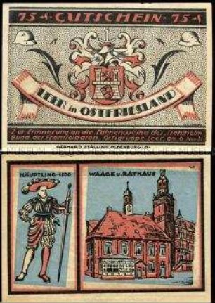 Leer, Notgeldserie, 75 Pfennig