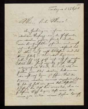 Brief an Mama, 27.09.1910, Tendaguru