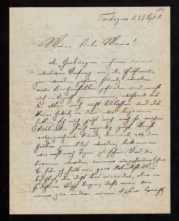 Brief an Mama, 27.09.1910, Tendaguru