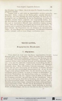 Viertes Kapitel: Aegyptische Baukunst