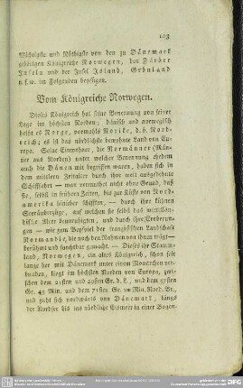 Vom Königreiche Norwegen
