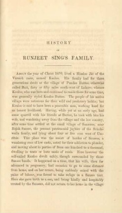 History of Runjet Sing's family
