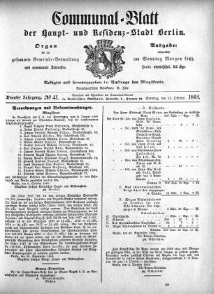 1868,41: No. 41, 11. Oktober 1868