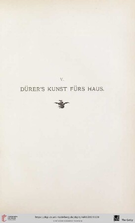 V. Dürer's Kunst fürs Haus