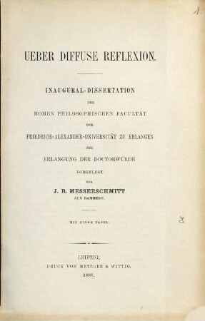 Ueber diffuse Reflexion
