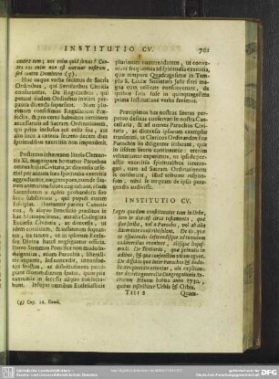 Institutio CV. Leges quaedam constituuntur tum in Urbe, tum in dioecesi circa testamenta, quae sine scriba, vel a Parocho, vel ab alio Sacerdote conscribi solent