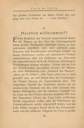 X. Herzlich willkommen??