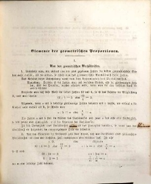 Grundzüge der praktischen Arithmetik : Programm