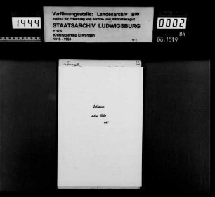 Bürgerrechtsangelegenheiten zu Westhausen