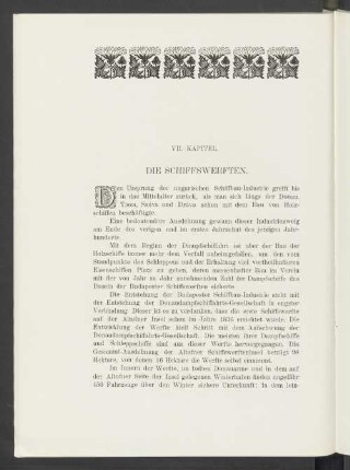 VII. Kapitel Die Schiffswerften