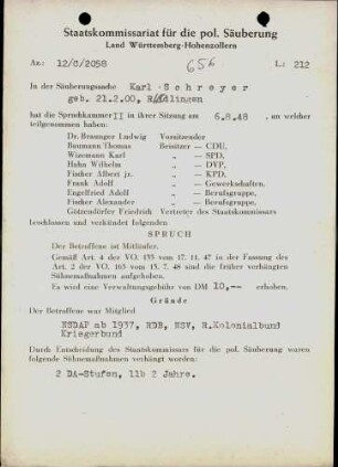 Schreyer, Karl