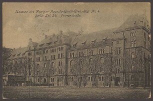 Ansichtskarte Kasernengebäude, Königin Augusta Garde-Grenadier-Regiment [1/4]