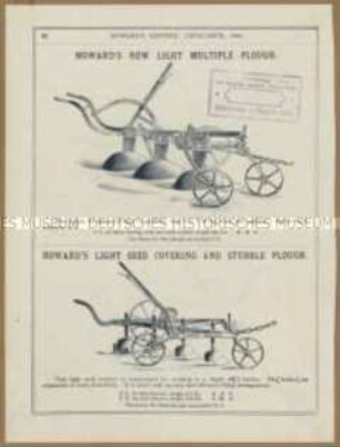 Bodenbearbeitungsgeräte von der Firma James und Frederick Howard in England