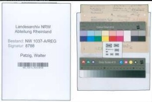 Entnazifizierung Walter Patzig , geb. 18.11.1885 ()