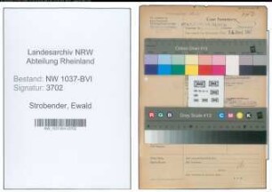 Entnazifizierung Ewald Strobender , geb. 25.02.1905 (Schweisser)