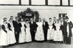 Hochzeit in Saalau : Gesellschaftliche Volkskultur - Sitten im Laufe des menschlichen Lebens - Hochzeit. Ort: Salow / Saalau. Hochzeit.