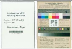 Entnazifizierung Peter Hermesmann , geb. 29.12.1903 (Schlosser)