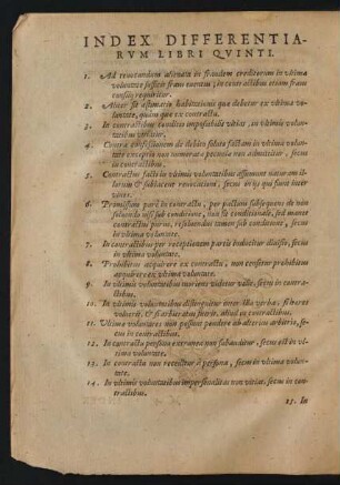 Index Differentiarum Libri Quinti.
