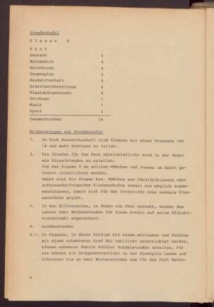 Stundentafel