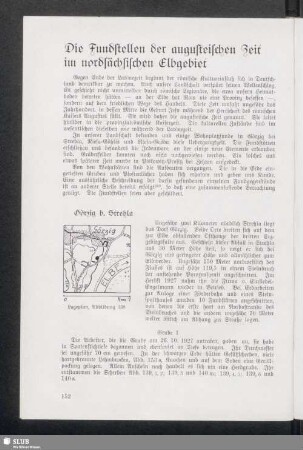 Die Fundstellen der augusteischen Zeit im nordsächsischen Elbgebiet