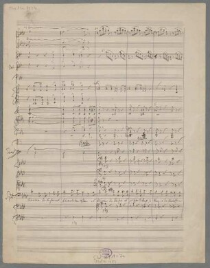 Vocal pieces, V, orch, Fragments - BSB Mus.ms. 9954 : [without title]