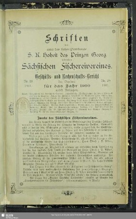 Zwecke des Sächsischen Fischereivereines
