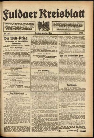 Ausgabe vom Freitag, den 26. Mai 1916.