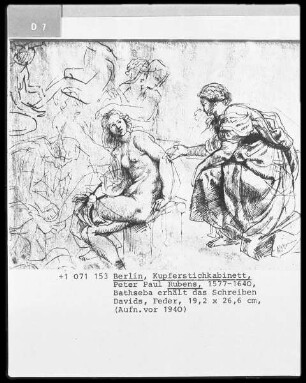 Bathseba erhält das Schreiben Davids, Folio recto