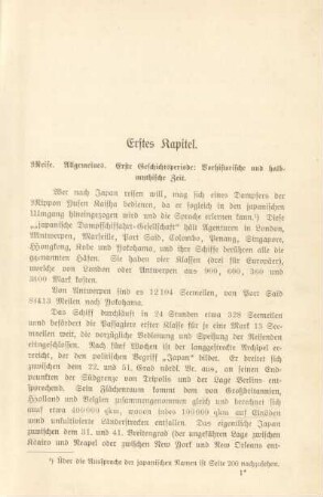 Erstes Kapitel. Reise. Allgemeines. Erste Geschichtsperiode: Vorhistorische und halbmythische Zeit