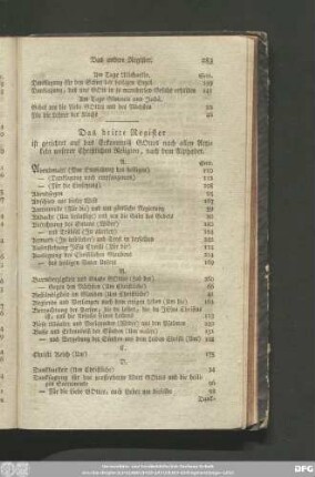 Das dritte Register ist gerichtet auf das Erkenntniß Gottes nach allen Artikeln unserer Christlichen Religion, nach dem Alphabet.