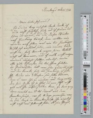 Brief an Johannes Brahms